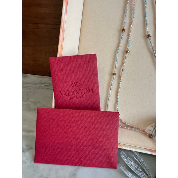 Valentino Garavani Native Couture Beaded Feather Multi Strand Necklace - Picture 8 of 10